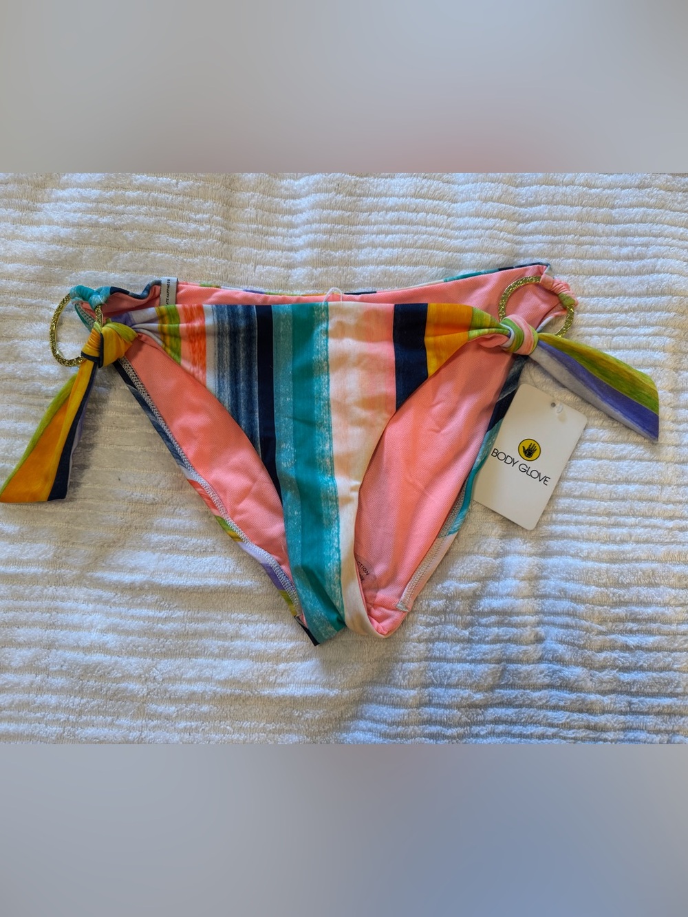 Body Glove Multi-Color Side Tie Ring Bikini Bottoms NWT